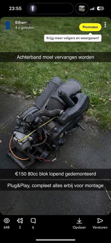 Piaggio zip 80cc blok beschikbaar voor biedingen