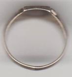 Zilveren zegelring vintage/ oude ring (3e gehalte zilver/3G), Verzenden, Zo goed als nieuw, Dame, Zilver