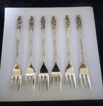 6 x verzilverde vorkjes (apostelen), Antiek en Kunst, Antiek | Bestek, Ophalen of Verzenden
