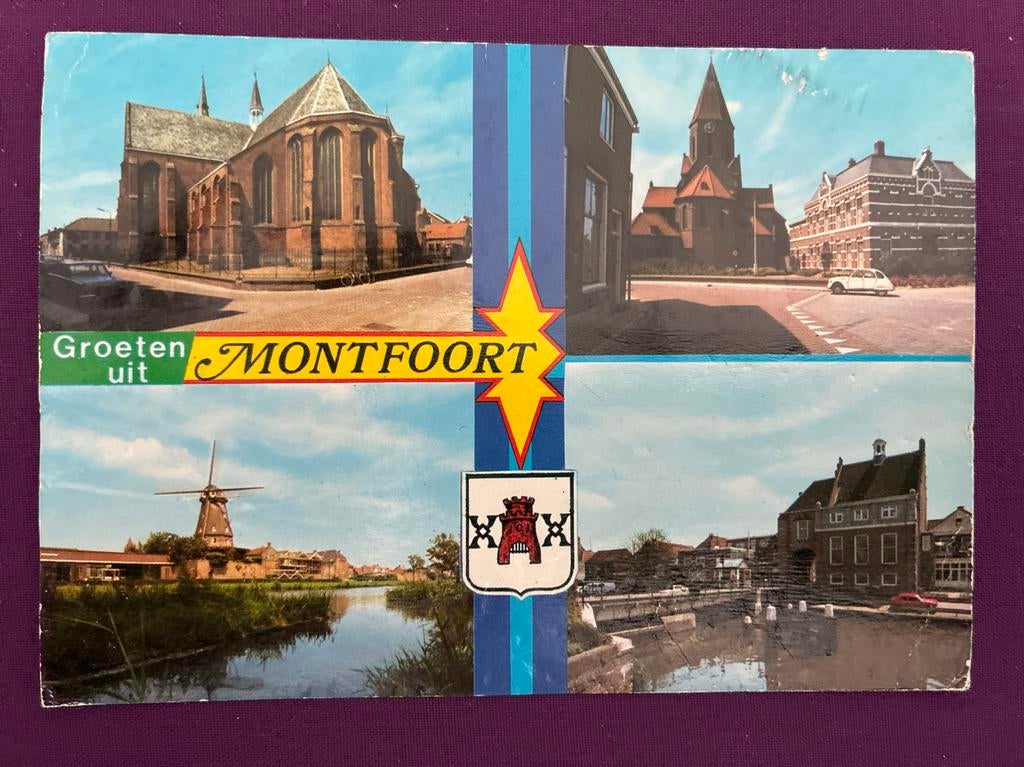 Oude ansichtkaart Montfoort - Groeten uit, Ophalen of Verzenden, 1960 tot 1980, Gelopen, Utrecht