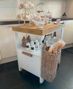 Keukentrolley Werkbank Wif & Wagondelen Wood Trolley, Wit, Zo goed als nieuw, Minder dan 100 cm, 50 tot 100 cm