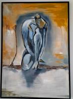 Modern olieverfschilderij op doek 100x70 incl.lijst, Antiek en Kunst, Kunst | Schilderijen | Modern, Ophalen