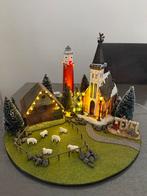 Kerstdorp Texel met boet, vuurtoren, kerk en schapen, Diversen, Kerst, Ophalen, Gebruikt