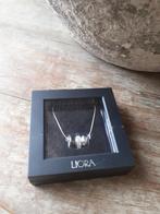 Prachtig zilver/zwart LIORA SWAROVSKI hals ketting., Ophalen of Verzenden, Zilver, Zilver, Verstelbaar