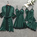 Groene dames nachtjapon kimono ochtendjas lingerie pyjama, Verzenden, Groen, Nachtkleding