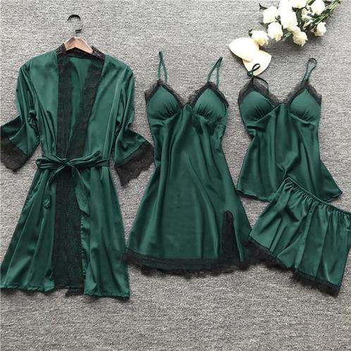 Groene dames nachtjapon kimono ochtendjas lingerie pyjama, Kleding | Dames, Ondergoed en Lingerie, Nachtkleding, Groen, Verzenden