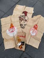Jute zakken - 4 stuks, Diversen, Sinterklaas, Ophalen of Verzenden, Zo goed als nieuw