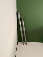 verstelbare tafelpoten grijs  2 stuks, Ophalen, Tafelpoot, Gebruikt, 50 tot 100 cm