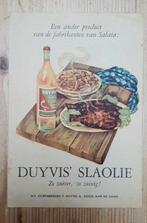 Oude Duyvis' Slaolie Reclamefolder, Verzamelen, Merken en Reclamevoorwerpen, Ophalen of Verzenden