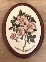Porseleinen wandbord ‘Rosa canina’ Schoonhoven BV, Ophalen of Verzenden