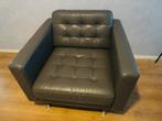 IKEA LANDSKRONA Bruingroene leren Fauteuil, Ophalen, Zo goed als nieuw, 75 tot 100 cm, Leer