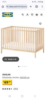Ikea ledikant Sniglar incl. matras, Ophalen, Zo goed als nieuw, Minder dan 140 cm, Matras