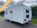 Caravelair 496 Antares Luxe VAST BED 3 STAPELBEDDEN €9995,, Caravans en Kamperen, Caravans, Treinzit, Bedrijf, Dwars-stapelbed