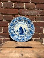 Delfts blauw wandbord porceleyne fles, Antiek en Kunst, Ophalen of Verzenden
