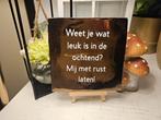 Leuk tegeltje met tekst, Ophalen of Verzenden, Nieuw