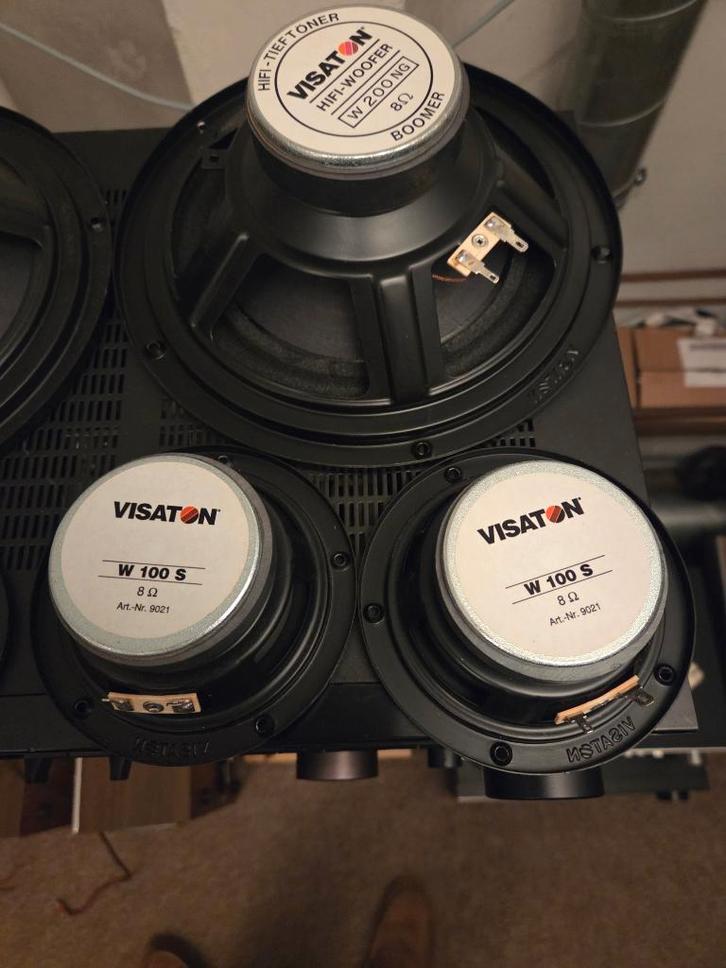 Visaton 3 weg speaker system 8 Ohm, Audio, Tv en Foto, Luidsprekers, Zo goed als nieuw, Front, Rear of Stereo speakers, 120 watt of meer