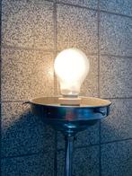 Art Deco hanglamp / schoollamp met opaline glazen bol, Huis en Inrichting, Lampen | Hanglampen, Gebruikt, Ophalen of Verzenden