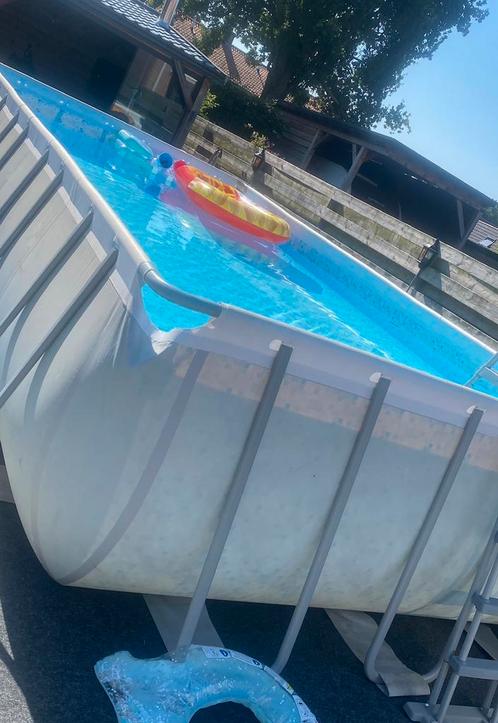 bestway powersteel zwembad 732x366x132, Tuin en Terras, Zwembaden, Zo goed als nieuw, Opzetzwembad, 120 cm of meer, 400 cm of meer