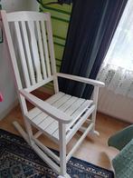 Wit houten schommelstoel, Huis en Inrichting, Stoelen, Ophalen, Gebruikt, Wit, Eén