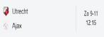 2 tickets fc utrecht - ajax zondag 9 november, Losse kaart, Twee personen, November