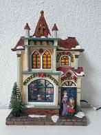 Kersthuis  / kerstkerk met LEDverlichting en muziek, Diversen, Kerst, Ophalen of Verzenden, Gebruikt