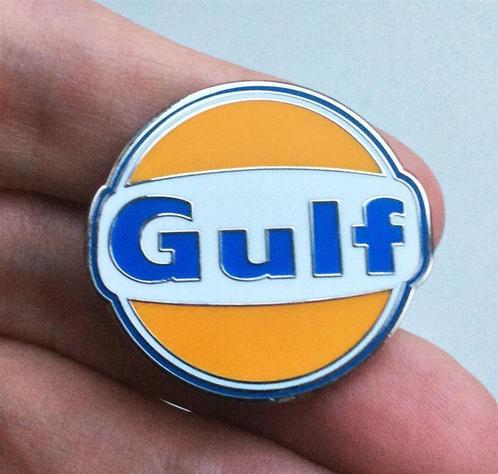 pracht GULF Oil Enamel Pin olie auto speldje Broche, Verzamelen, Automerken, Motoren en Formule 1, Nieuw, Auto's, Verzenden