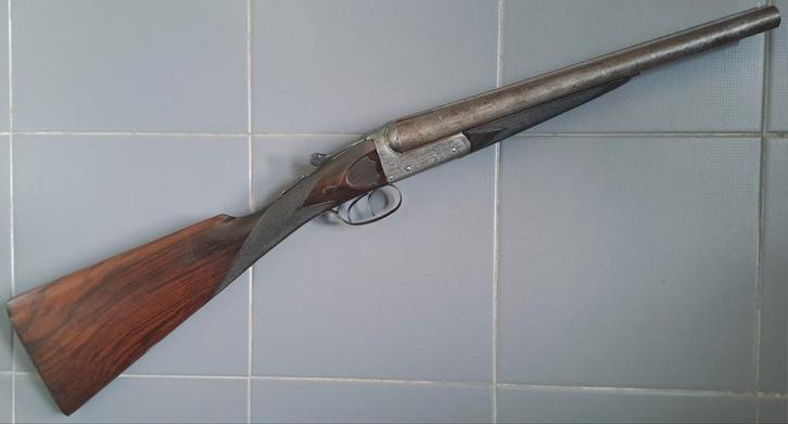 Antiek Brits hammerless hagel geweer kal 12 zwartkruit, Antiek en Kunst, Antiek | Overige Antiek, Ophalen of Verzenden