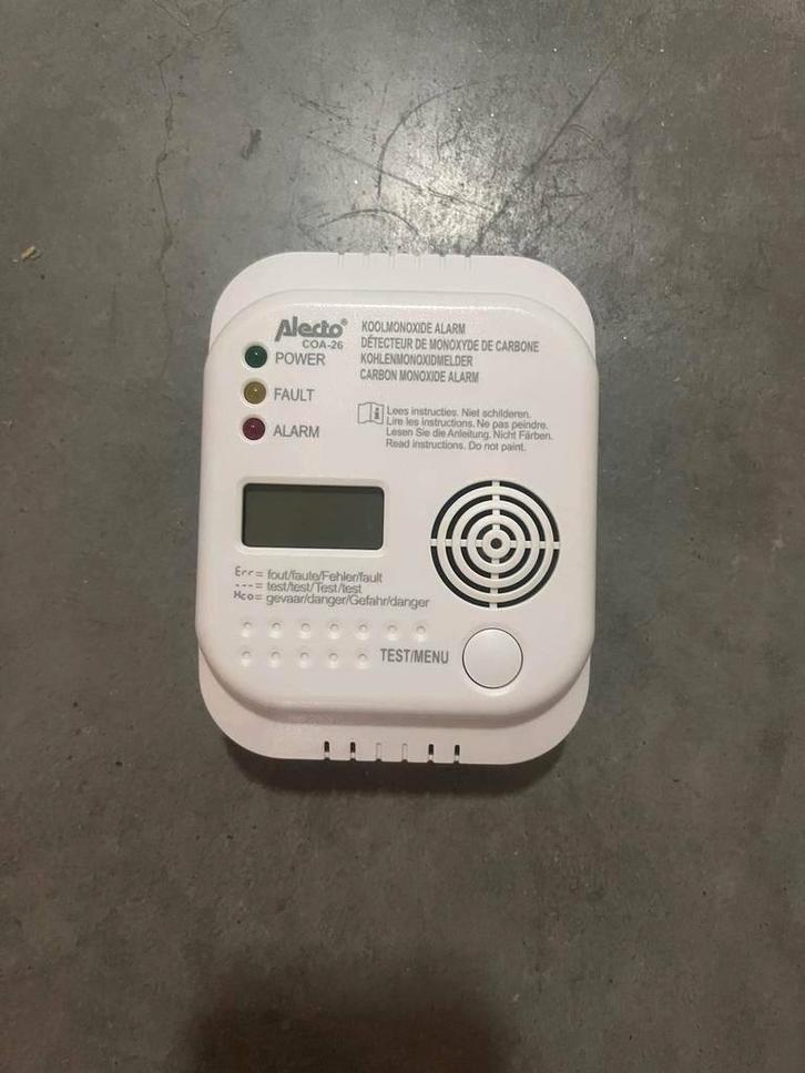 Alecto COA-26 Koolmonoxidemelder, Doe-het-zelf en Verbouw, Alarmsystemen, Zo goed als nieuw, Detector, Sensor of Melder, Overige soorten