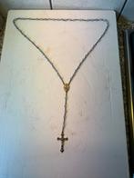 Antieke Rozenkrans met Blauwe Kralen en Kruisbeeld, Ophalen of Verzenden