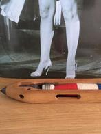 Antieke Weefspoel met klos / Schietspoel / Nederlandse Vlag, Antiek en Kunst, Antiek | Gereedschap en Instrumenten, Ophalen of Verzenden