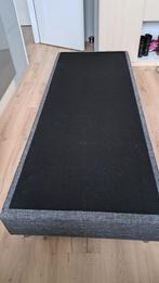 Boxspring 80x200 Zwart/Grijs met Zilveren Poten, Ophalen, Gebruikt, Eenpersoons, Zwart