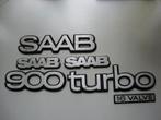 Saab 900 classic Turbo 16V emblemen/logo's., Ophalen of Verzenden, Gebruikt, Saab