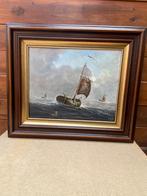 Zeegezicht schilderij. Dick van Dijk(1921), Antiek en Kunst, Kunst | Schilderijen | Klassiek, Ophalen of Verzenden