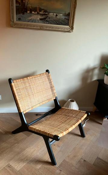 HK living Abaca lounge stoel/ fauteuil webbing #retro