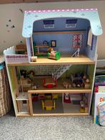 Houten poppenhuis met houten accessoires (Playtive Lidl), Kinderen en Baby's, Speelgoed | Poppenhuizen, Ophalen of Verzenden, Zo goed als nieuw