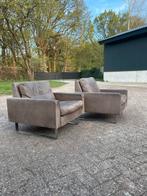 COR conseta vintage design fauteuils grijs leer retro, Ophalen, Gebruikt, Metaal