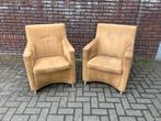 2 Leolux Dolcinea fauteuils crème alcantara, Huis en Inrichting, Fauteuils, Ophalen, Overige materialen, Gebruikt, 75 tot 100 cm