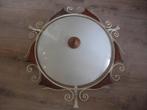 vintage design plafondlamp jaren 50   60, Verzenden, Gebruikt, Glas, Vintage design