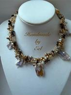 Zoetwaterparels, tijgeroog, bergkristal, Sieraden, Tassen en Uiterlijk, Kettingen, Verzenden, Nieuw, Met edelsteen, Steen of Mineraal