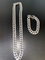 Iced out chain, Sieraden, Tassen en Uiterlijk, Kettingen, Ophalen of Verzenden, Zo goed als nieuw, Zilver, Overige materialen