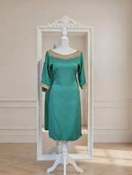 Elegante Smaragdgroene Kurta met Goud Borduurwerk, Maat 42/44 (L), Ophalen of Verzenden, Zo goed als nieuw, Knielengte