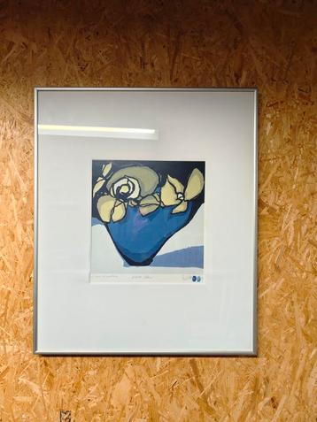 Gesigneerde Zeefdruk Fon Klement 'Vase Bleu' 1994 nr.1/100 beschikbaar voor biedingen