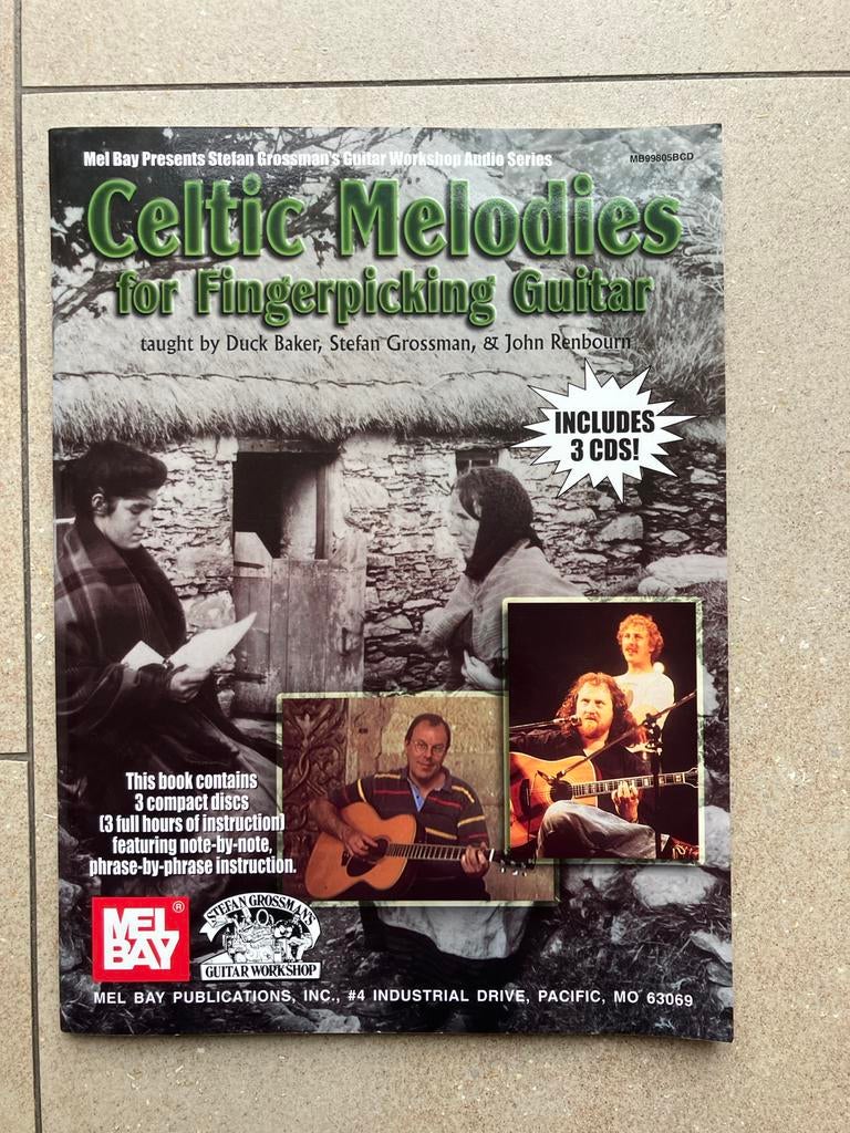 Celtic Melodies Gitaarboek met 3 CD's, Gitaar, Wereldmuziek, Les of Cursus, Ophalen of Verzenden
