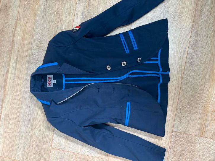 Paardrijjasje donkerblauw hkm, Dieren en Toebehoren, Paardrijkleding, Zo goed als nieuw, Bovenkleding, Dressuur, Ophalen