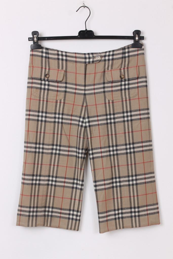 Herfst! Wollen culotte van Burberry, Kleding | Dames, Broeken en Pantalons, Zo goed als nieuw, Maat 36 (S), Beige, Driekwart, Verzenden