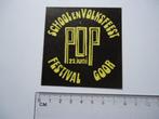 sticker Oud GOOR POP festival school volksfeest muziek retro, Verzenden