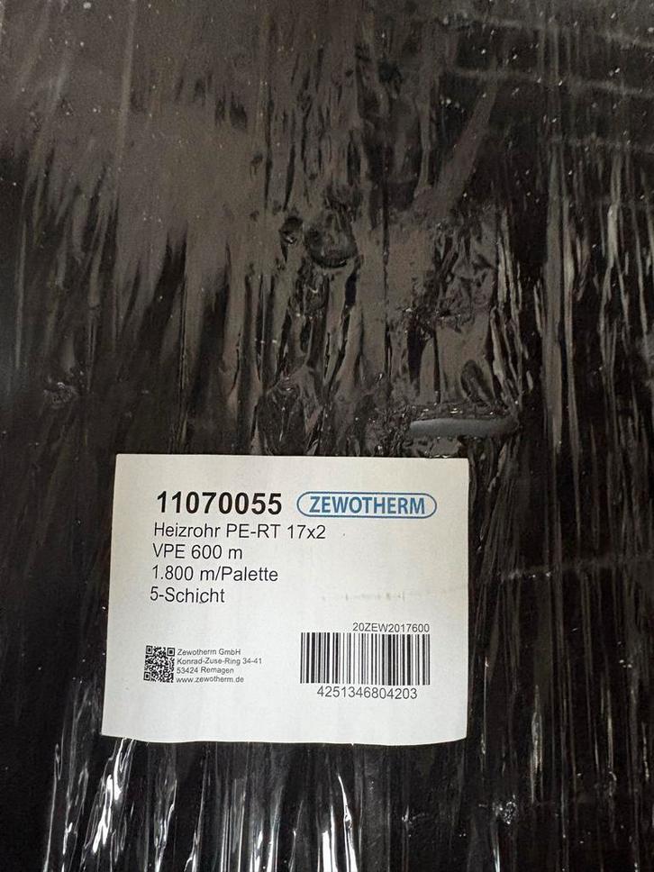 Vloerverwarming Slang - 600 Meter Rol, Doe-het-zelf en Verbouw, Verwarming en Radiatoren, Nieuw, Overige typen, Minder dan 30 cm