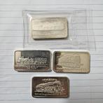 4 x 1 ounce treinmotiefbaartjes, Ophalen of Verzenden, Zilver