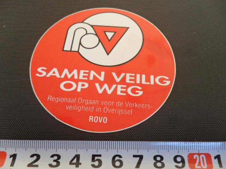 sticker Overijssel Samen veilig op weg ROVO, Verzamelen, Stickers, Zo goed als nieuw, Ophalen