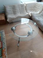 Vintage space age / sputnik salontafel, Huis en Inrichting, Tafels | Salontafels, Ophalen, Gebruikt, Rond, Glas
